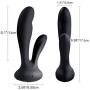 BOMBEX Rabbit Vibrator- Vaginal & Clitoral Vibrating Dildo - Silicone Vibe for Women & Couples, Rechargeable & Waterproof Stimulator with 10 Vibration Modes, Matte Black