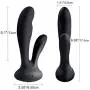 BOMBEX Rabbit Vibrator- Vaginal & Clitoral Vibrating Dildo - Silicone Vibe for Women & Couples, Rechargeable & Waterproof Stimulator with 10 Vibration Modes, Matte Black