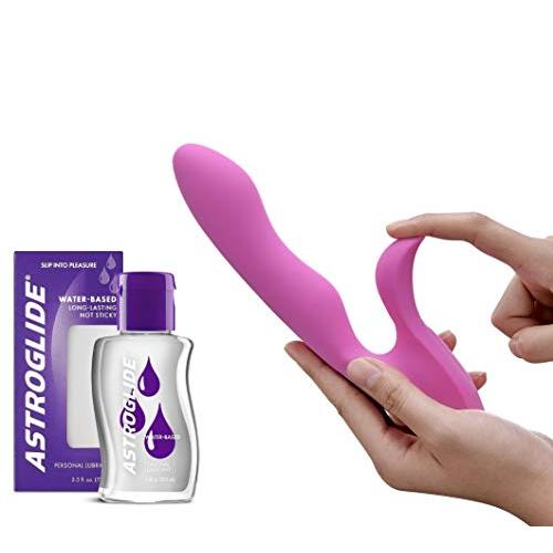 Abby Soft Silicone 3 Motor Rabbit & 2.5 Oz Astroglide Water-Based Lubricant