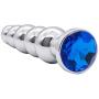 Romi Metal Beads Gem Anal Plug Toy - 5 Beads Stainless Steel Pleasure Wand Butt plug for Men and Women