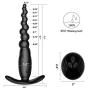 FeiGu Vibrating Anal Beads, Remote Control 7 Speeds Butt Plug Prostate Massager with Safe Pull Handle, Adult Sex Toy for Beginners