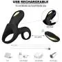 Vibrating Dual Cock Rings Sex Toys for Men with 9 Vibration Modes, loverbeby Silicone Wireless Remote Control Penis Enhancer Ring Rechargeable Waterproof Clitoral Stimulate Massager for Couples