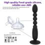 Lfcmf Home Supplies Ânāl Beads Vîb-Rát-Or Ânāl P-Lüg Pröstátê Massage B-Û-Tt-P-Lüg Silicone Women Men Ma-Sturba-Tion Relaxation Product (Color : Black)