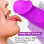 9.5 Inch Realistic Dildo, Dual Density Liquid Silicone Lifelike Penis with Strong Suction Cup for Hands-Free Play Flexible Cock Harness Strap-on Compatible Sex Toys for Vaginal and Anal Play (Purple)