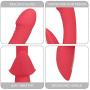 Rabbit Vibrator, Clitoris Vagina Vibrator with 16 Strong Vibrations, Waterproof Dildo Vibrator for Nipple Prostate G-spot Stimulation Vibrator, Adult Sex Toys for Women and Couples Rechargeable