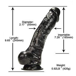 YYWJJ Realistic Artificial Flexible with Strong Suction Cup Huge Toys for Women Men YYWJJ