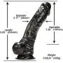ZPTECH 9.65-inch Silicone Dill-Dó Ladies and Mens Premium Massage ZPTECH 9.65-inch Silicone Dill-Dó Ladies and Mens Premium Massage