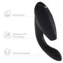 Womanizer Duo Rabbit Massager for Women with Sucking Stimulation, G-Spot Stimulation, 12 Intensity Levels, Free 30ml WV lube + 10 Modes, Black Womanizer Duo Rabbit Massager for Women with Sucking Stimulation, G-Spot Stimulation, 12 Intensity Levels, Free 30ml WV lube + 10 Modes, Black