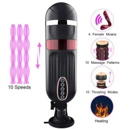 WeDol Male Masturbator Electric Automatic Heating Masturbation Cup with 10 Powerful Thrusting Modes 10 Massage Patterns 10 Speed Frequency & 4 Female Moans 3D Realistic Vagina WeDol Male Masturbator Electric Automatic Heating Masturbation Cup with 10 Powerful Thrusting Modes 10 Massage Patterns 10 Speed Frequency & 4 Female Moans 3D Realistic Vagina