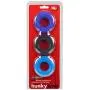 Hunkyjunk HUJ3 C-Ring 3-Pack - Tar/Cobalt/Aqua Hunkyjunk HUJ3 C-Ring 3-Pack - Tar/Cobalt/Aqua