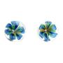 Adam & Eve Blue Blossoms Glass Ben Wa Balls