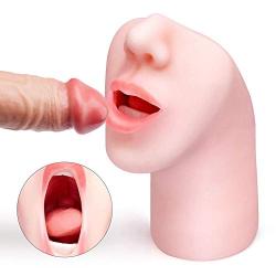 YYOJ Masturabation for Men, Masturbator Blowjob deep Throat Soft Teeth Tongue Stimulator Oral Erotic Sex Toys Toys4 Male Toy Porn Adult Penis Sensuality Store Pussy, Gifts for Him 16x8.5x7.5cm