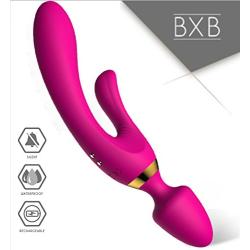 Triple Ended Wand Massager | Three Points of Stimulation | 12 x Speed Patterns | Waterproof | Highest Grade Silicone | Relax & Rejuvenate