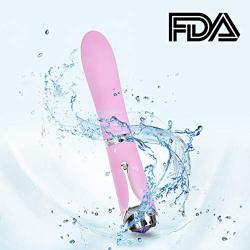 CAREMORE Personal Wireless Wand Massager Portable, Pen Style Waterproof Silent USB Rechargeable, 10 Powerful Frequency Handheld Electric Massage for Neck Back Shoulder Body -Pink