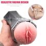 KJHM Lifelike Enjoy Lovely Kawaii Male Sēxy Flǐrtǐng Interaction Realistic Real Pussy Deluxe Cup Best Voice Sucking Electronic Mans Toy Underwear T-Shirt Light and Handy