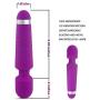 LoveI Silicone USB Rechargeable 12 Speed Vibrating Wand Personal Massager Vibrator Unisex