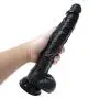 Feeke Realistic Soft 11.4-inch Dîldɔ Huge Massager with Powerful Suction Cup DEPUR (Color : Black) Feeke Realistic Soft 11.4-inch Dîldɔ Huge Massager with Powerful Suction Cup DEPUR (Color : Black)