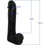 Super Huge Realistic Dildo, 16.15 Inch Long 3.15 Inch Thick Big Dick Cock Sex Toys for Women Masturbation, Couple Flirt (Black)