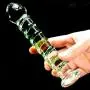 Huge Big Size Double Head Ultra Smooth Crystal Glass Stick Ridged Spiral Designed for Women Men Huge Big Size Double Head Ultra Smooth Crystal Glass Stick Ridged Spiral Designed for Women Men