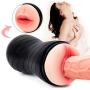 UGXYP Lifelike 2 in 1 Manual Control Soft Male Mastubration Cup Artificial Real Pussy Male Air-Sucking Toys for Him Sexy Underwear Toys for Men T Shirt