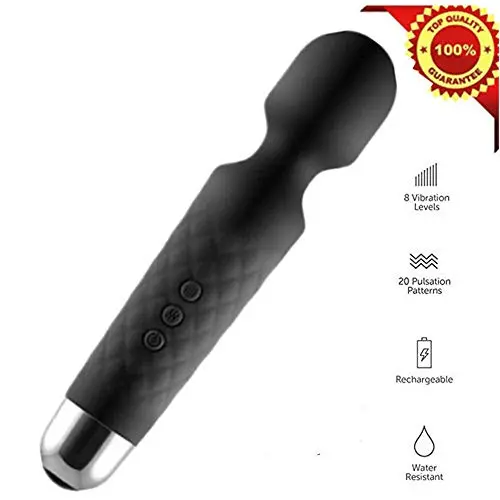 Upgraded Powerful Vibrate Wand Massager Cordless, Rechargeable with 20 Magic Vibration Modes, Whisper Quiet, Waterproof, Handheld Personal Massager for Neck Shoulder Back Body Massage, Sports Recovery Upgraded Powerful Vibrate Wand Massager Cordless, Rechargeable with 20 Magic Vibration Modes, Whisper Quiet, Waterproof, Handheld Personal Massager for Neck Shoulder Back Body Massage, Sports Recovery