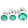 Eastern Delights 3 Pcs Jewelry Anal Plug Steel Metal Butt Plated Plug with Penis Condom, Dark Green Eastern Delights 3 Pcs Jewelry Anal Plug Steel Metal Butt Plated Plug with Penis Condom, Dark Green