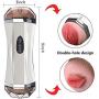 Lovely and Exercise Realistic Male Aír-cräft Cup White T-Shirt Six Toys Men 2 in 1 Vibrǎtion Deep Throat Realistic Oral Súcking Daily Waterproof Frequency Conversion Vibration-Somatosensory Interactio