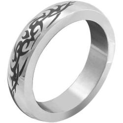 M2M Metal C-ring, Stainless Steel With Tribal Design, Includes Bag, 1.875