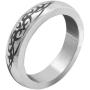 M2M Metal C-ring, Stainless Steel With Tribal Design, Includes Bag, 1.875