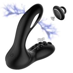Estim Sex, Electric Shock Anal Vibrators Plug with Remote Control, 10 Modes Electric Stimulation Prostate Vibrators/Massage, Torture Stimulator SM Sex Toys for Women Men Couples, USB-Rechargeable