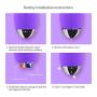Women Waterproof Vibration Love Bullet Egg with 20-Frenquency, Purple