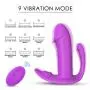 Villvi 9 Mode Wearable Butterfly Massaging Silent Soft Skin-Friendly - Back Neck Shoulder Relaxation Wearable Butterfly Massaging Toys