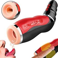 Jrtie- Relax Toys Sǔckǐng Mǎssager Cup, Mens Electric Moaning Pusseys Strocker Sleeve Toys with Multi Modes - Orǎl Automatic Cup, T-Shirt Toy