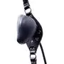 Inflatable Mouth Gag Bound Masks - Davidsource Studded Faux Leather Panel Gag Open Mouth Plug Head Harness Restraints Kit (Padlock 1 Piece)