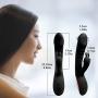 Rabbit Vibrator Dildo with Bunny Ears for Clitoris G-Spot Stimulations 10-Speed Dual Motors Sex Toys for Women Couple-Black
