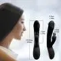 Rabbit Vibrator Dildo with Bunny Ears for Clitoris G-Spot Stimulations 10-Speed Dual Motors Sex Toys for Women Couple-Black