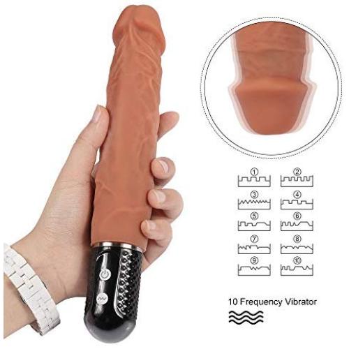 LSANNUY Relax Massage Wand Wand Massage Wand with 10 Powerful Speeds & Astonishing 10 Modes, Rechargeable Handheld Body Massage Wand Waterproof Silicone Flesh Silicone Pleasure Toy