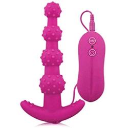 Guiseniour 10 Frequency Tremor Vibrantion Anell Plug Prosteite Massage Masturabetion Device Soft Silicone Beads Adult Six Toys Buttt Plug for Women Men