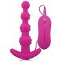 Guiseniour 10 Frequency Tremor Vibrantion Anell Plug Prosteite Massage Masturabetion Device Soft Silicone Beads Adult Six Toys Buttt Plug for Women Men