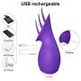 Clitorial Toy for Women, Mini Tongue Clit Vibrator with 10 Vibration Modes, Rechargeable Oral Nipple Stimulator Sex Toy for Women and Couples (Purple)