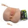 SHEQU Male Masturbator Love Doll Sex Toy with Two Natural Suction Holes, Vigrin Vagina Pussy and Tight Anal Realistic Female Ass Adult Toys for Men Masturbation 3.8 Pound (Sexy Julie Ass)