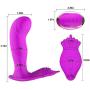 Wearable 10 Speeds Buttterfly Silicone Waterproof USB Rechargeable Invisible Remote Control Vibrantor for Women Couples(Hot Pink)