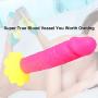 Lfcmf Skin Friendly Life Size Liquid Silicone Dîldɔ Soft and Safe with Suction Cup for Bedroom Play (Color : Red)