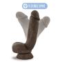 8.5 Inch Long Realistic Dildo - Soft And Flexible - Suction Cup Harness Compatible - Dual Density Realistic Feel - Brown