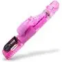 LeLuv Rabbit Vibrator Wave Passion Rotating Beads Digital Control Pink
