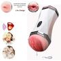 Male Hands Free Pockèt-Pûssy Men Mâsturbâtion Toys Relax Deluxe Adult Toys for Men Pleasure 2 in 1Double-Ended Design-8-frequency Vibration Mode-Intelligent Pronunciation（with Headset Mode）