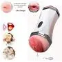 Male Hands Free Pockèt-Pûssy Men Mâsturbâtion Toys Relax Deluxe Adult Toys for Men Pleasure 2 in 1Double-Ended Design-8-frequency Vibration Mode-Intelligent Pronunciation（with Headset Mode）