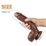 TLC Adams Realistic Lifelike Cock for Vaginal G-spot and Anal Play PleasureSkin Flexible Dildo with Curved Shaft and Balls Female Sex Toys