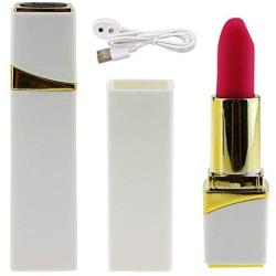 Lipstick Bullet Vib Mini Mssager for Women ，USB Charging Portable Handheld Magic Wand Vibrator Mini Bullet for Women (White)