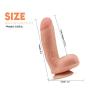 Wildfire Realistic Ultra-soft Dildo with Suction Cup Cyberskin Lifesize Penis Dong for Female Masturbation